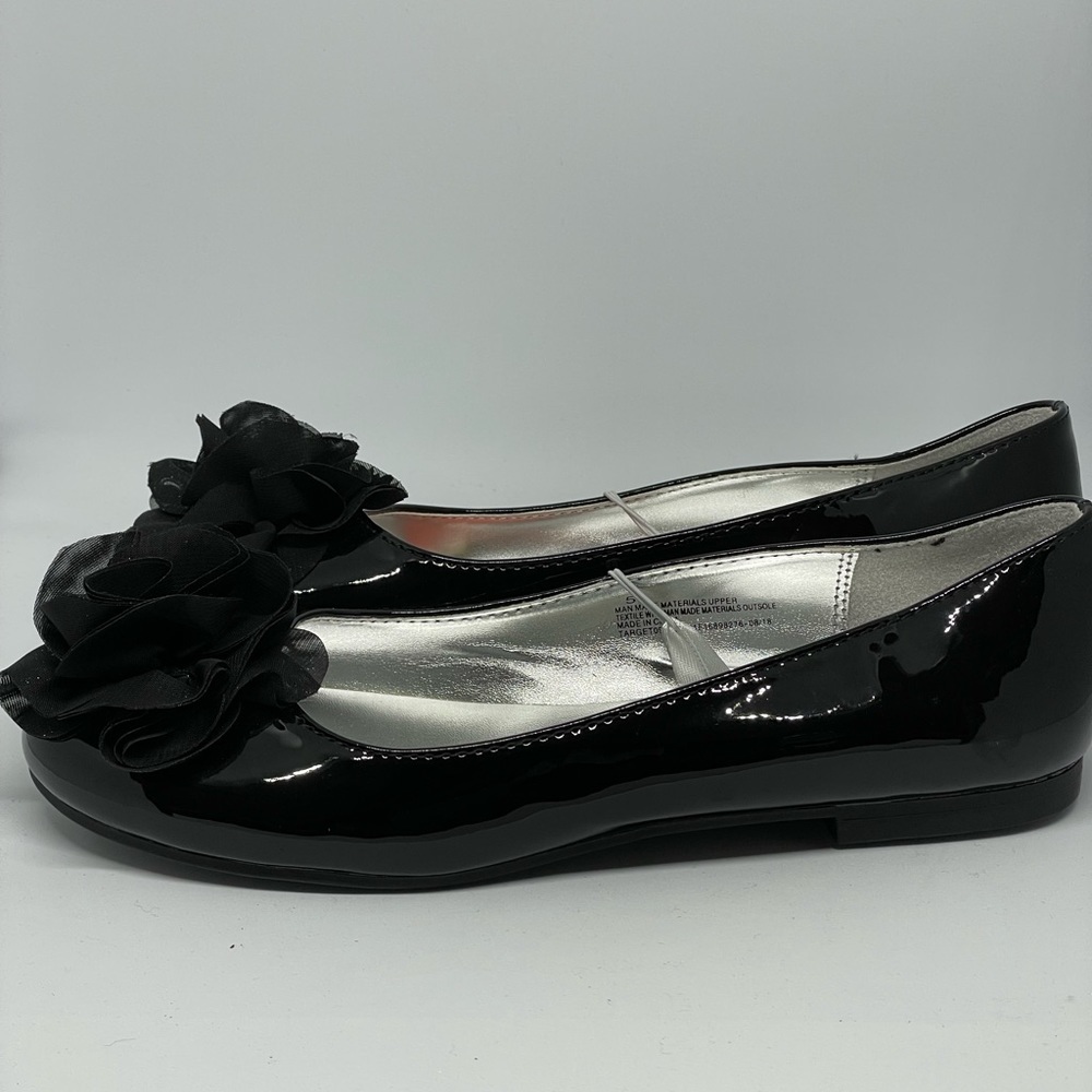 Nina GIRLS black patent leather look Flat slipper shoes 5 - Picture 3 of 5